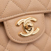 Chanel Classic Double Flap Bag Medium Caviarleder Beige GHW