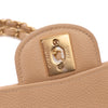 Chanel Classic Double Flap Bag Medium Caviarleder Beige GHW