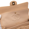 Chanel Classic Double Flap Bag Medium Caviarleder Beige GHW