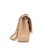 Chanel Classic Double Flap Bag Medium Caviarleder Beige GHW