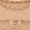 Chanel Classic Double Flap Bag Medium Caviarleder Beige GHW