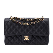 Chanel Double Flap Bag Medium Caviarleder Schwarz GHW