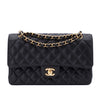 Chanel Double Flap Bag Medium Caviarleder Schwarz GHW