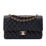 Chanel Double Flap Bag Medium Caviarleder Schwarz GHW