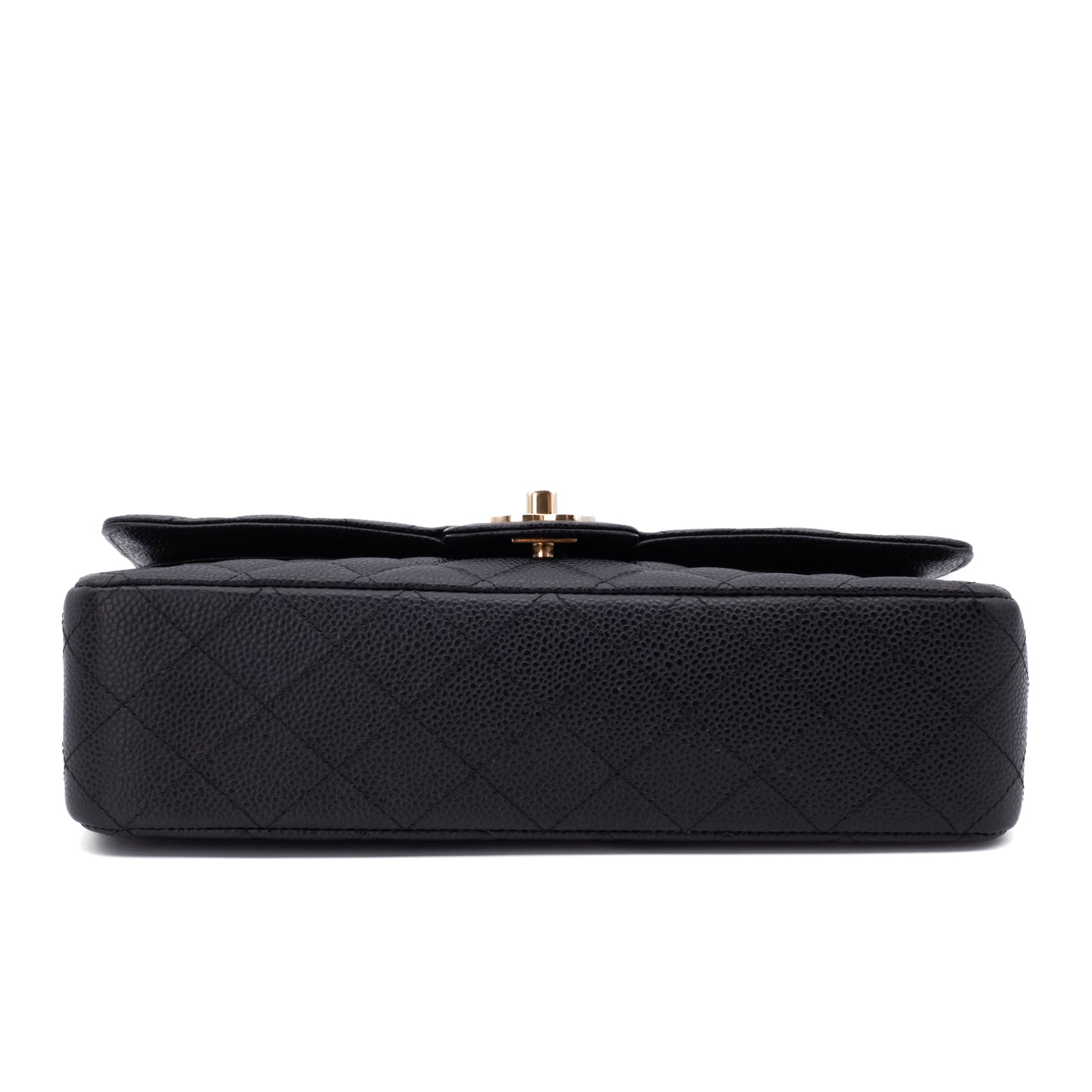 Chanel Double Flap Bag Medium Caviarleder Schwarz GHW