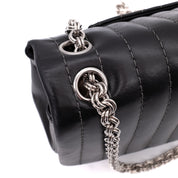 Chanel Classic Single Flap Medium Lammleder Schwarz Mademoiselle Vertical Quilted SHW