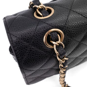 Chanel Double Flap Bag Medium Caviarleder Schwarz GHW