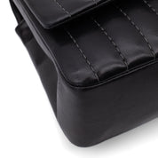 Chanel Classic Single Flap Medium Lammleder Schwarz Mademoiselle Vertical Quilted SHW