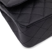 Chanel Double Flap Bag Medium Caviarleder Schwarz GHW