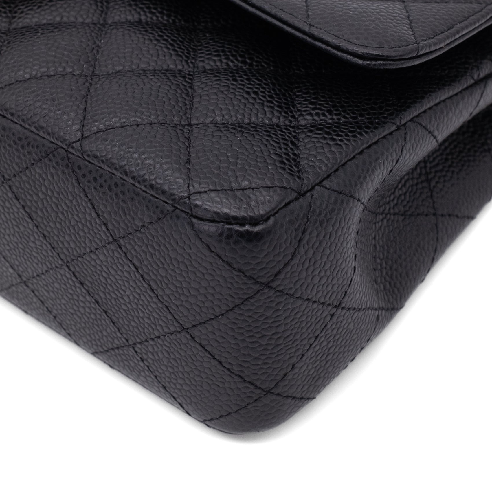 Chanel Double Flap Bag Medium Caviarleder Schwarz GHW