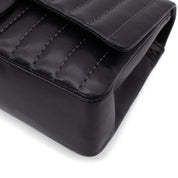 Chanel Classic Single Flap Medium Lammleder Schwarz Mademoiselle Vertical Quilted SHW