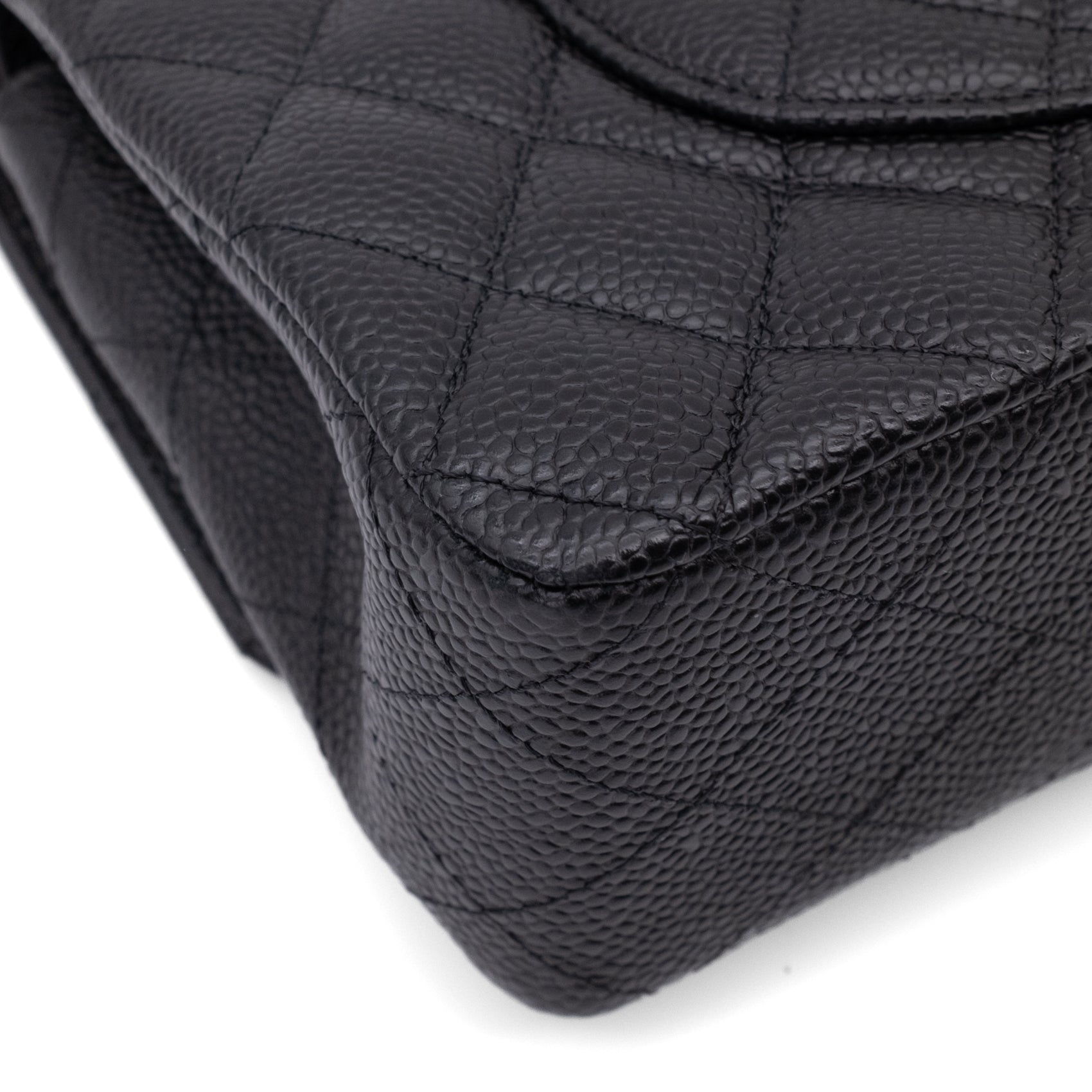 Chanel Double Flap Bag Medium Caviarleder Schwarz GHW
