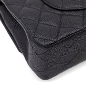 Chanel Double Flap Bag Medium Caviarleder Schwarz GHW