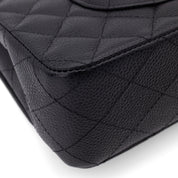 Chanel Double Flap Bag Medium Caviarleder Schwarz GHW