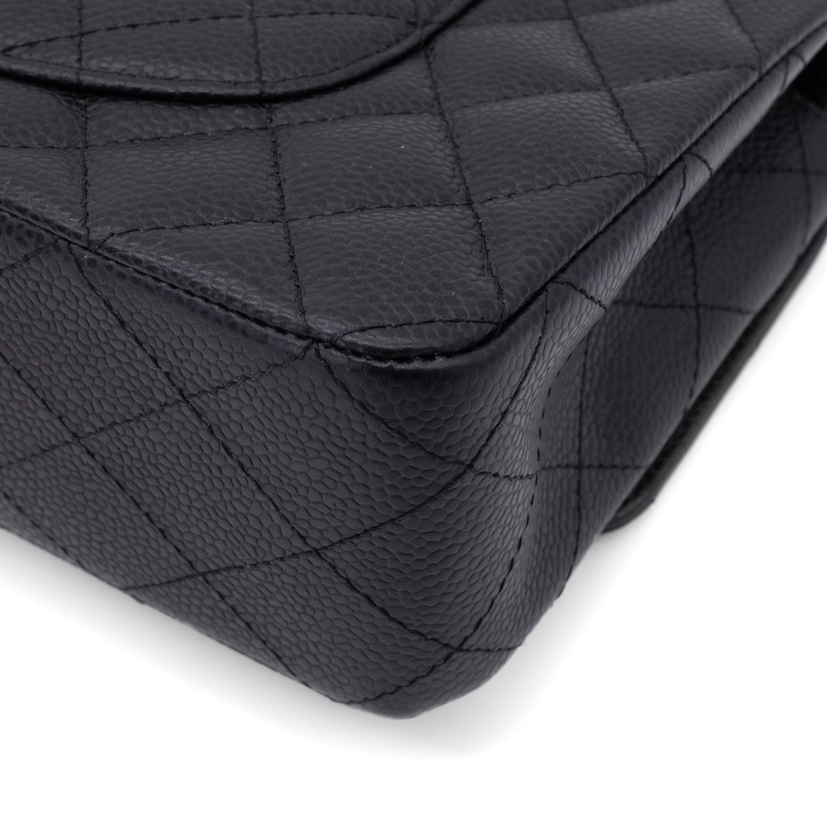 Chanel Double Flap Bag Medium Caviarleder Schwarz GHW
