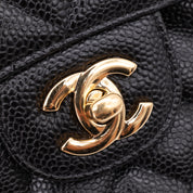 Chanel Double Flap Bag Medium Caviarleder Schwarz GHW