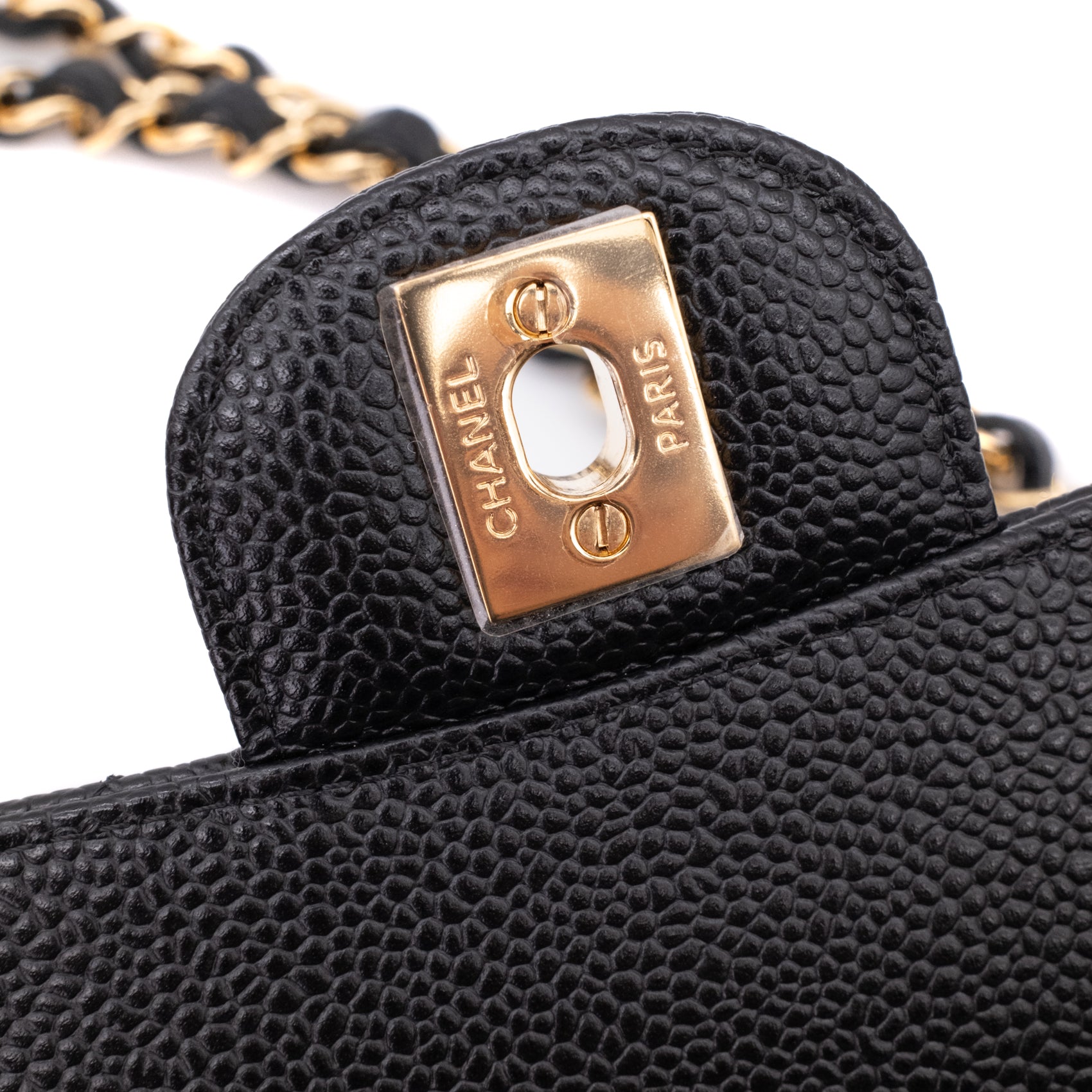 Chanel Double Flap Bag Medium Caviarleder Schwarz GHW