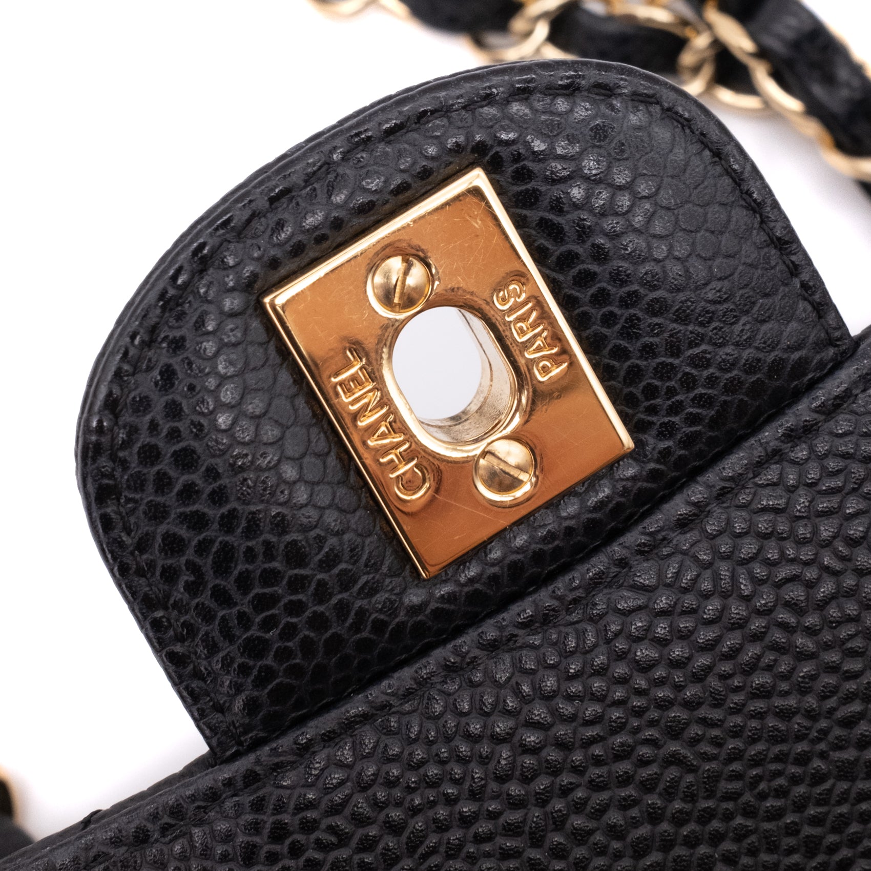 Chanel Double Flap Bag Medium Caviarleder Schwarz GHW