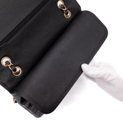 Chanel Double Flap Bag Medium Caviarleder Schwarz GHW