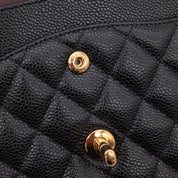 Chanel Double Flap Bag Medium Caviarleder Schwarz GHW