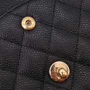 Chanel Double Flap Bag Medium Caviarleder Schwarz GHW