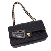 Chanel Double Flap Bag Medium Caviarleder Schwarz GHW