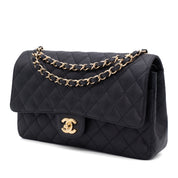 Chanel Double Flap Bag Medium Caviarleder Schwarz GHW