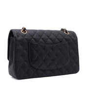 Chanel Double Flap Bag Medium Caviarleder Schwarz GHW