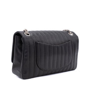 Chanel Classic Single Flap Medium Lammleder Schwarz Mademoiselle Vertical Quilted SHW