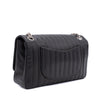 Chanel Classic Single Flap Medium Lammleder Schwarz Mademoiselle Vertical Quilted SHW
