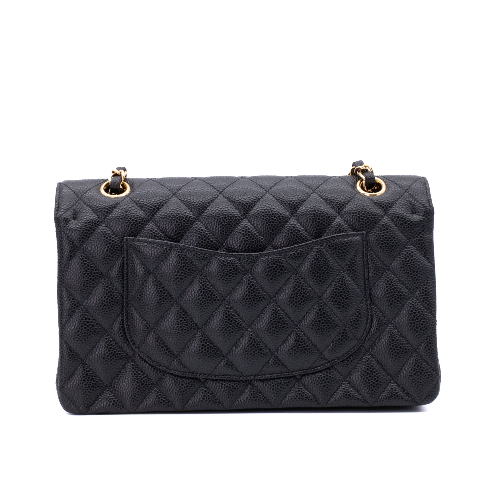 Chanel Double Flap Bag Medium Caviarleder Schwarz GHW