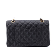 Chanel Double Flap Bag Medium Caviarleder Schwarz GHW