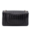 Chanel Classic Single Flap Medium Lammleder Schwarz Mademoiselle Vertical Quilted SHW