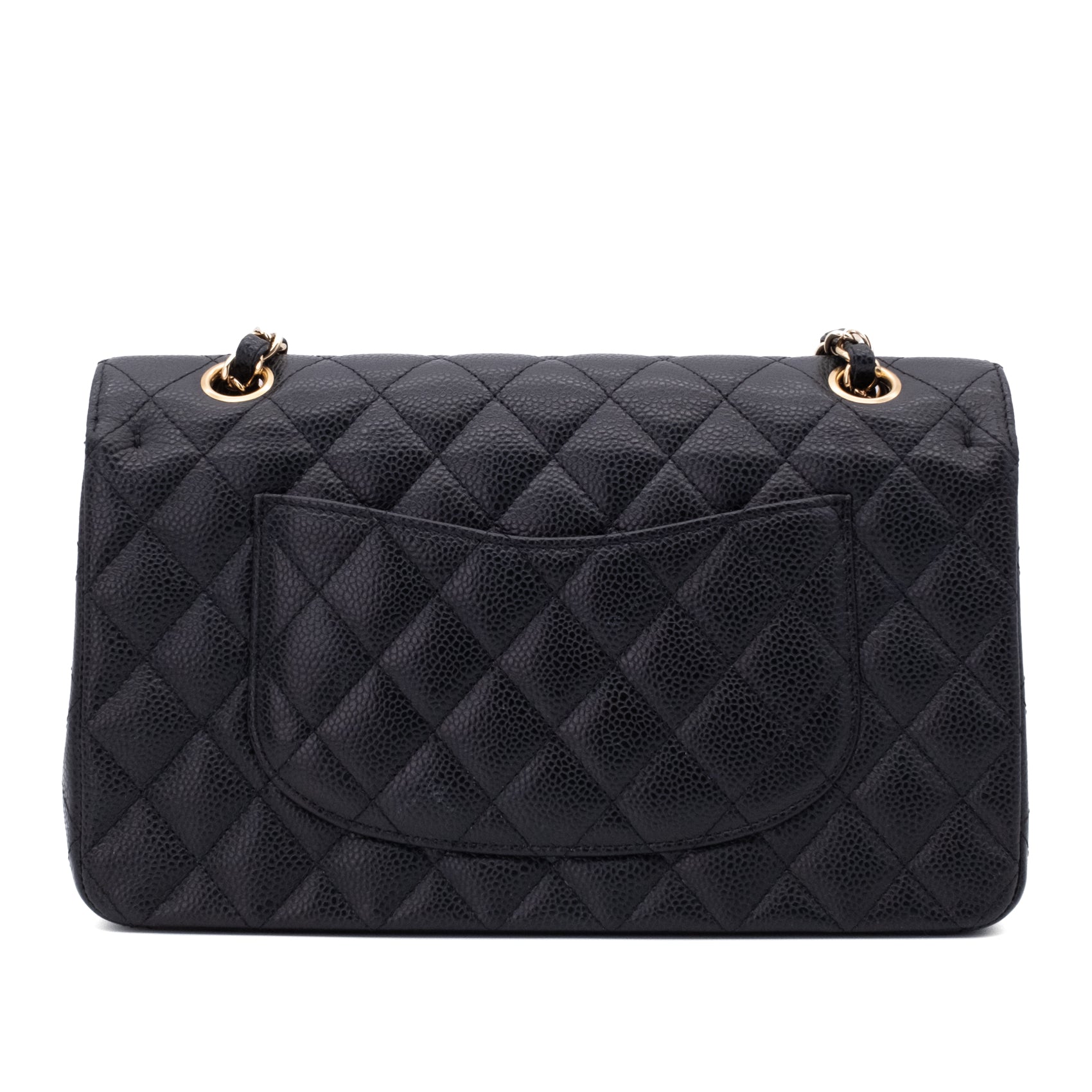 Chanel Double Flap Bag Medium Caviarleder Schwarz GHW