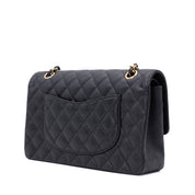 Chanel Double Flap Bag Medium Caviarleder Schwarz GHW