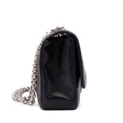 Chanel Classic Single Flap Medium Lammleder Schwarz Mademoiselle Vertical Quilted SHW