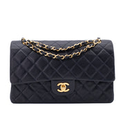 Chanel Classic Double Flap Medium Lammleder Dunkelblau GHW 24k