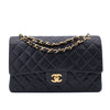 Chanel Classic Double Flap Medium Lammleder Dunkelblau GHW 24k