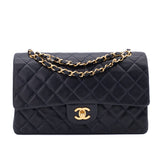 Chanel Classic Double Flap Medium Lammleder Dunkelblau GHW 24k