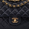 Chanel Classic Double Flap Bag Medium Lammleder Dunkelblau GHW 24k
