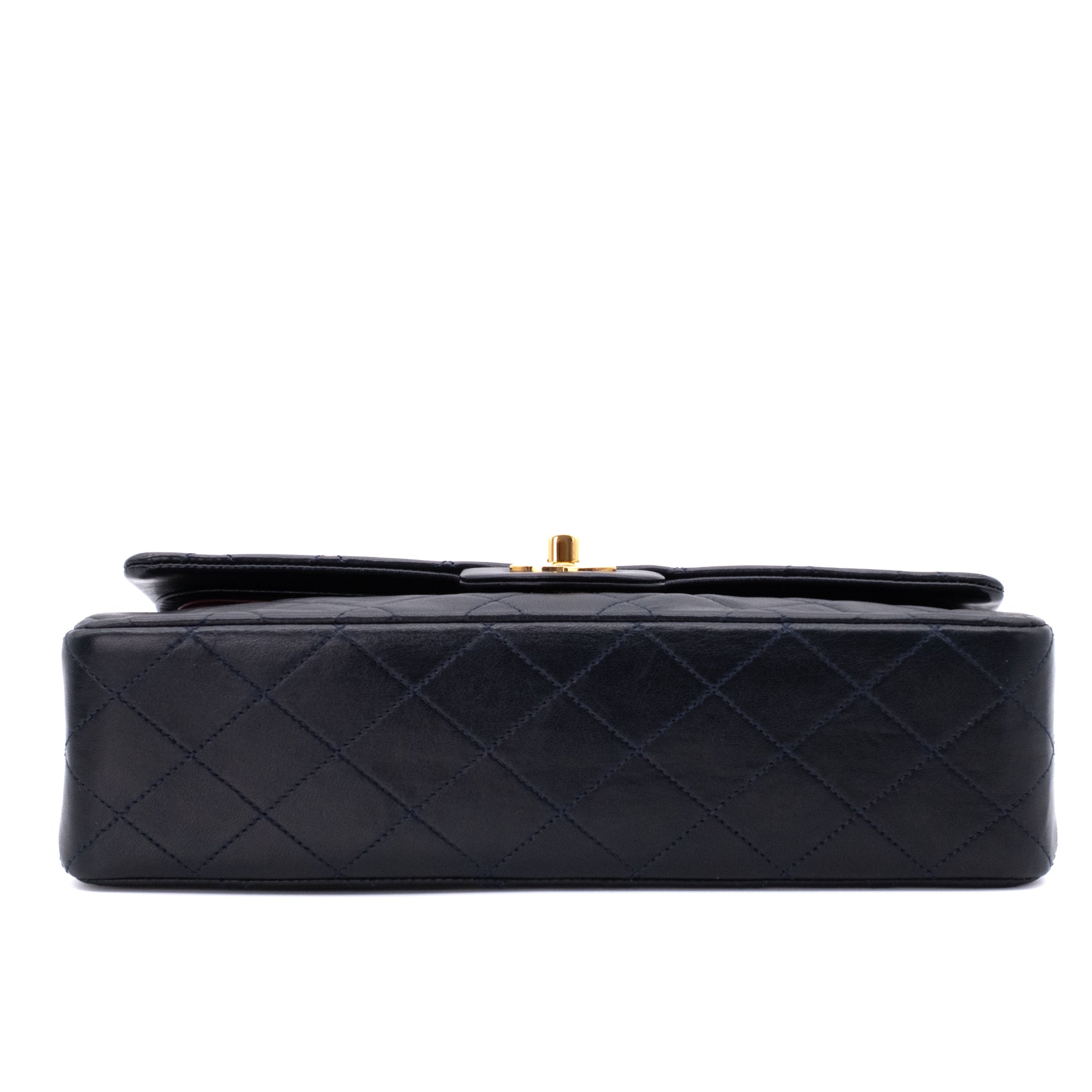 Chanel Classic Double Flap Bag Medium Lammleder Dunkelblau GHW 24k