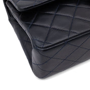 Chanel Classic Double Flap Bag Medium Lammleder Dunkelblau GHW 24k