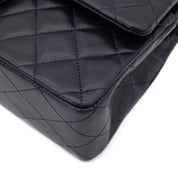 Chanel Classic Double Flap Medium Lammleder Dunkelblau GHW 24k