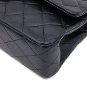 Chanel Classic Double Flap Bag Medium Lammleder Dunkelblau GHW 24k