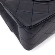 Chanel Classic Double Flap Medium Lammleder Dunkelblau GHW 24k