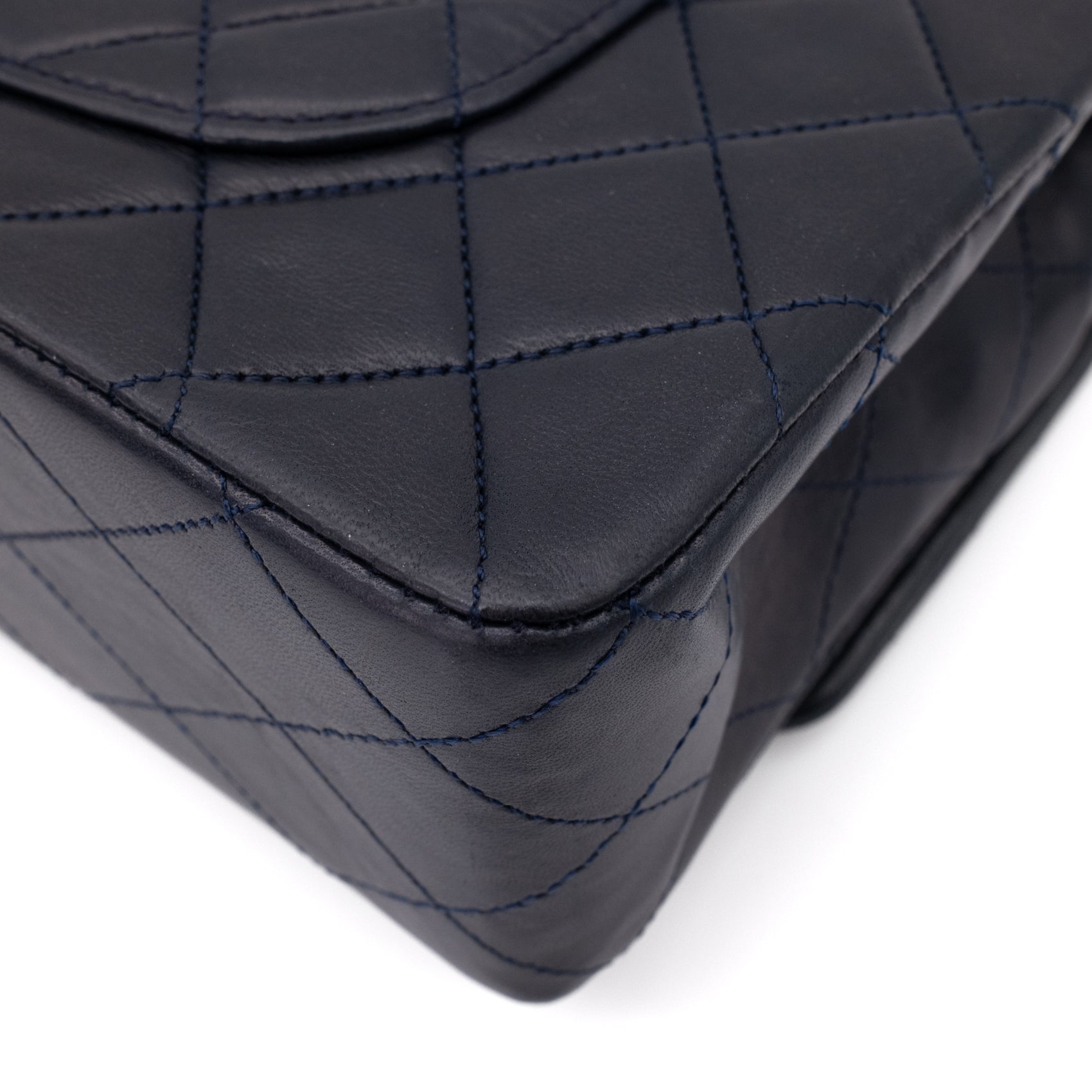 Chanel Classic Double Flap Medium Lammleder Dunkelblau GHW 24k