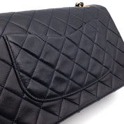 Chanel Classic Double Flap Medium Lammleder Dunkelblau GHW 24k