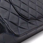 Chanel Classic Double Flap Bag Medium Lammleder Dunkelblau GHW 24k