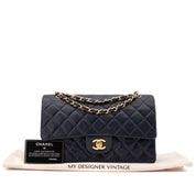 Chanel Classic Double Flap Medium Lammleder Dunkelblau GHW 24k
