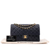 Chanel Classic Double Flap Medium Lammleder Dunkelblau GHW 24k